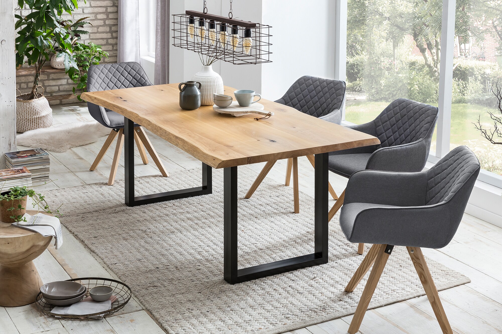 Esstisch 200x100 cm aus Eiche Esszimmertisch Küchentisch Tisch Holztisch
