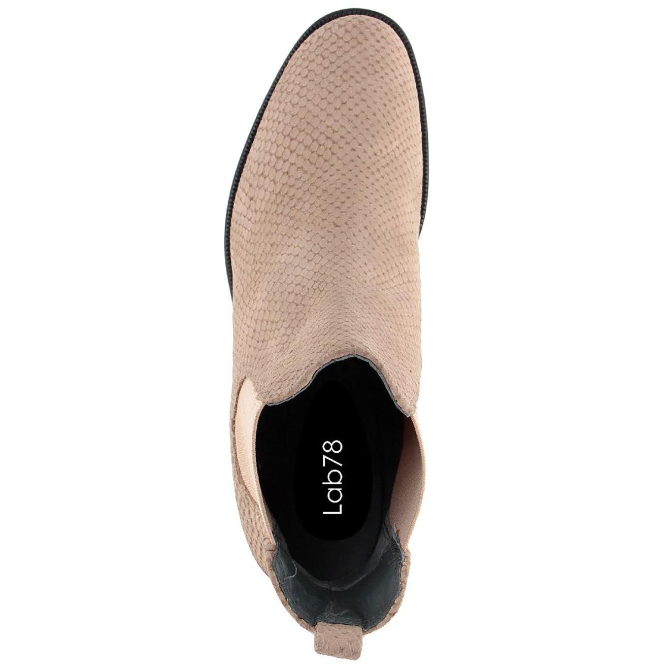 Lab78 Chelsea Boots en Cuir Manon beiges - Talon 4.5 cm