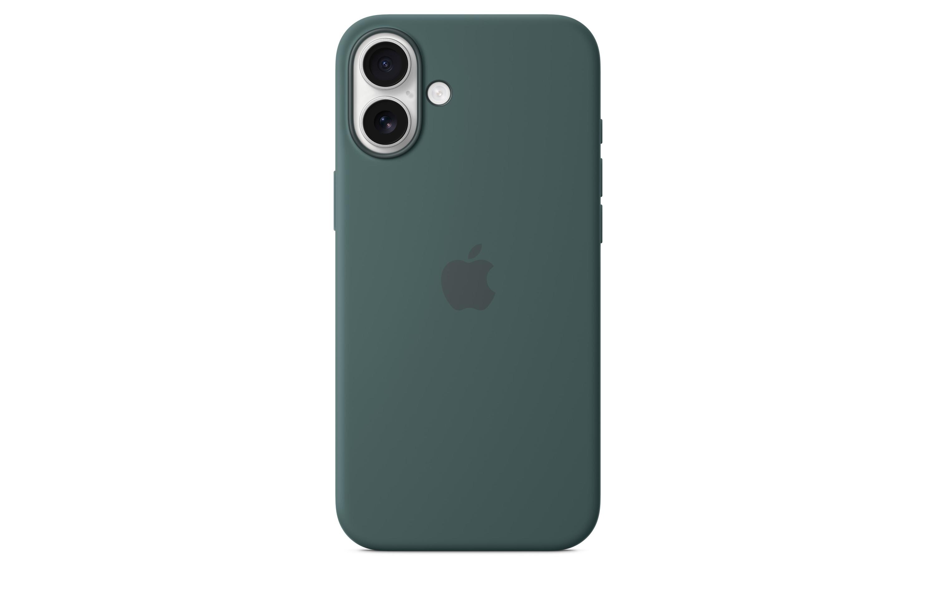 Silicone Case mit MagSafe iPhone 16 Plus SeegrünSilikon-Backcover mit «MagSafe» für das Apple iPhone 16 Plus