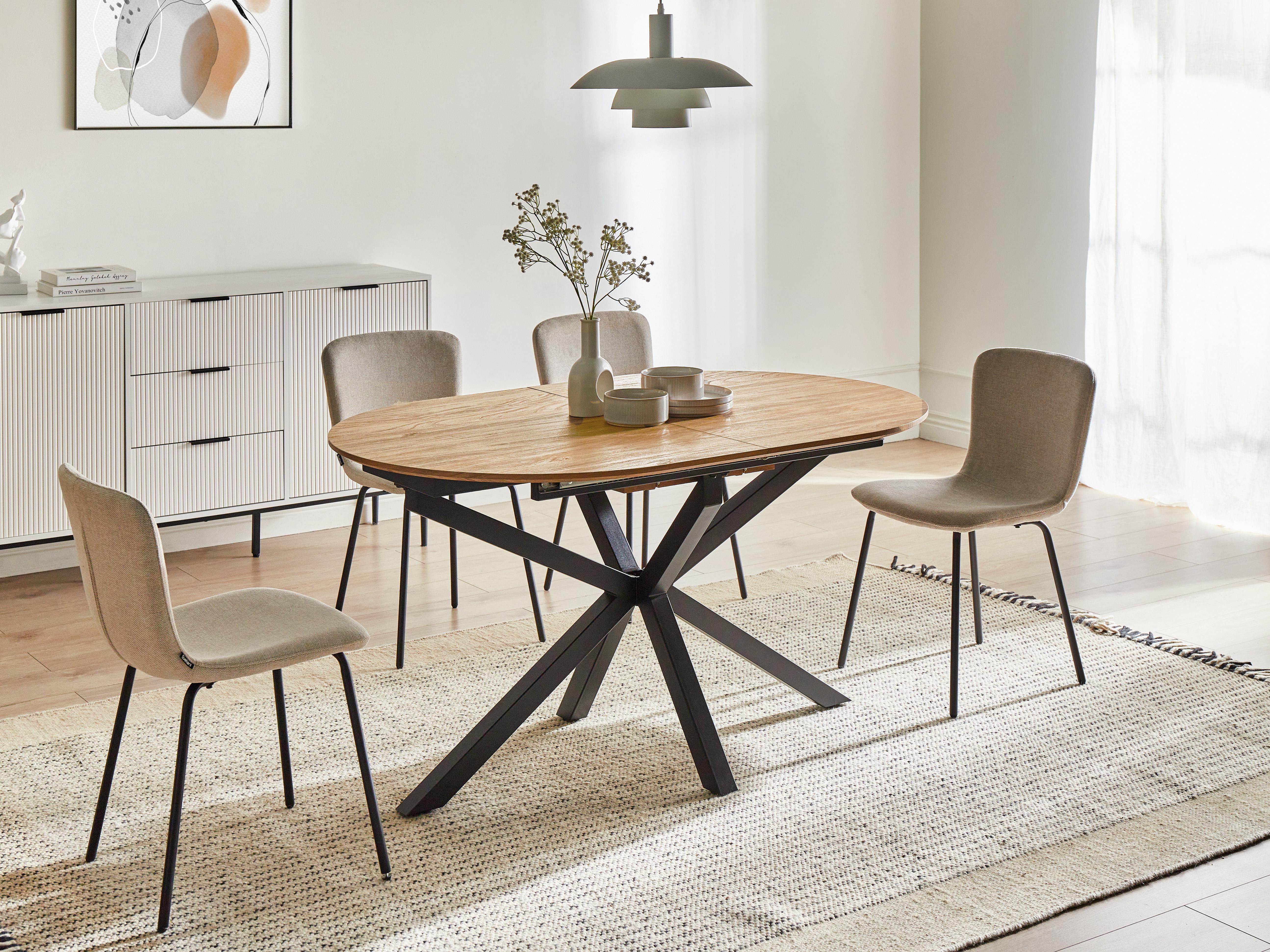 Eettafel uitschuifbaar MACQUARIE Bruin 90 cm 140/180 cm