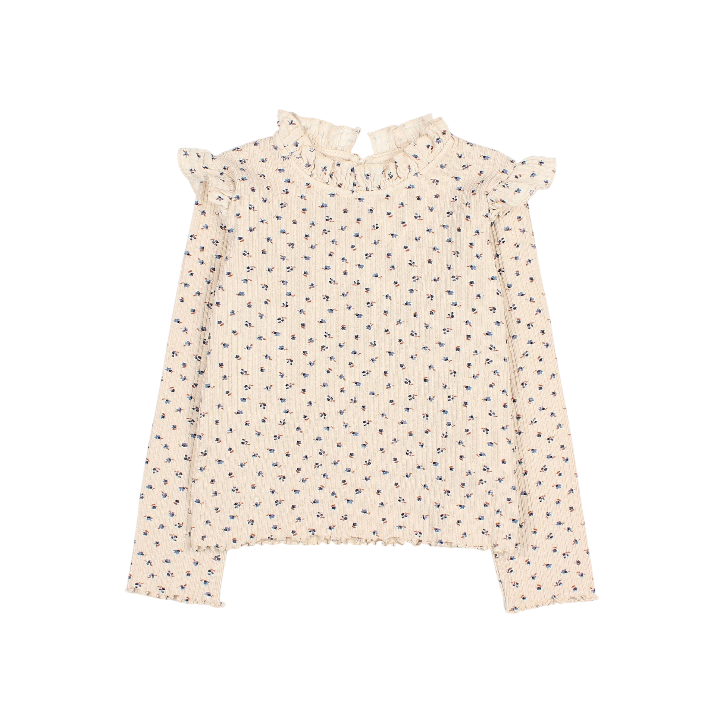 Langarmshirt Fall Rib Ivory