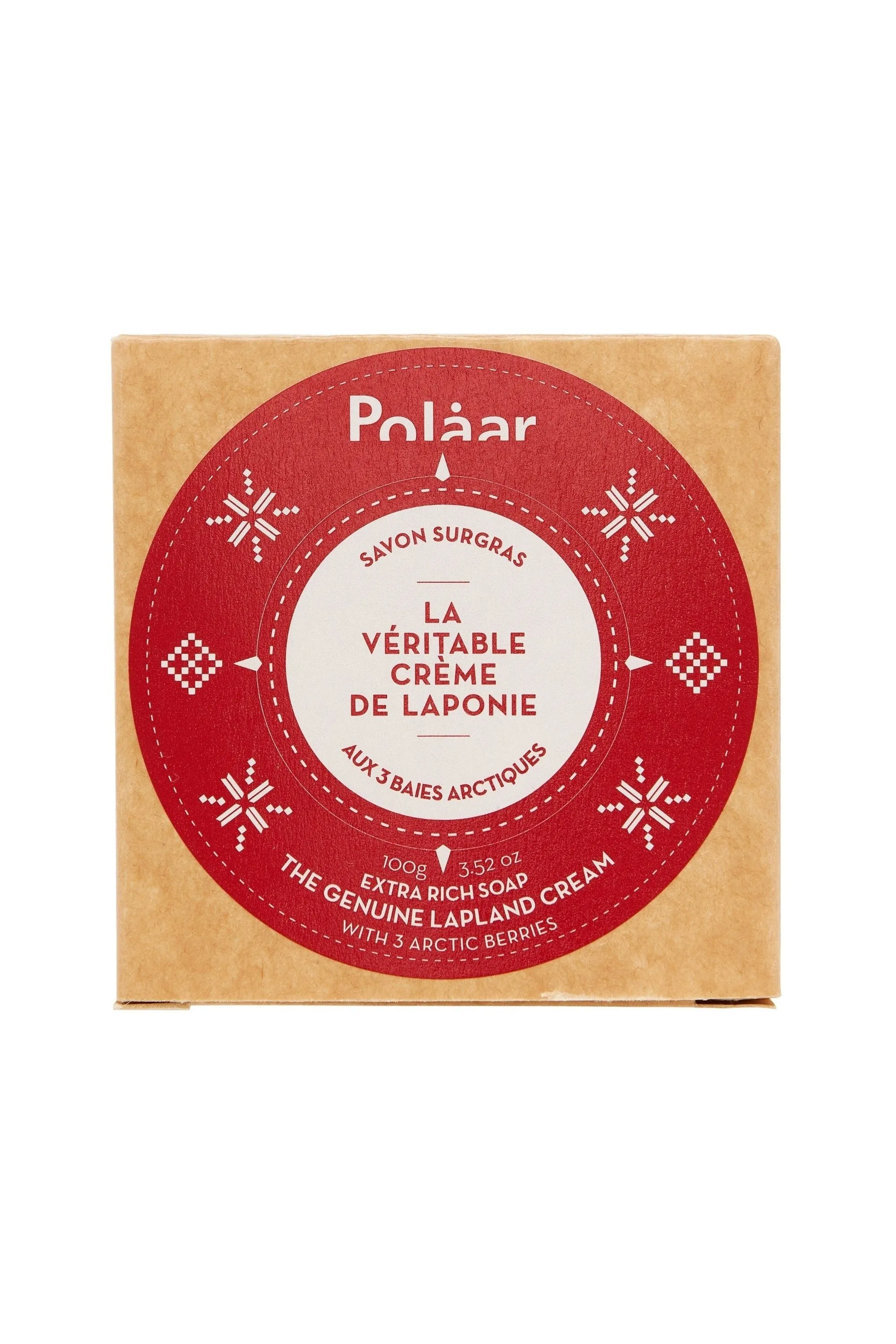 Polaar Savon solide surgras La Véritable Crème de Laponie aux 3 Baies Arctiques-100 g