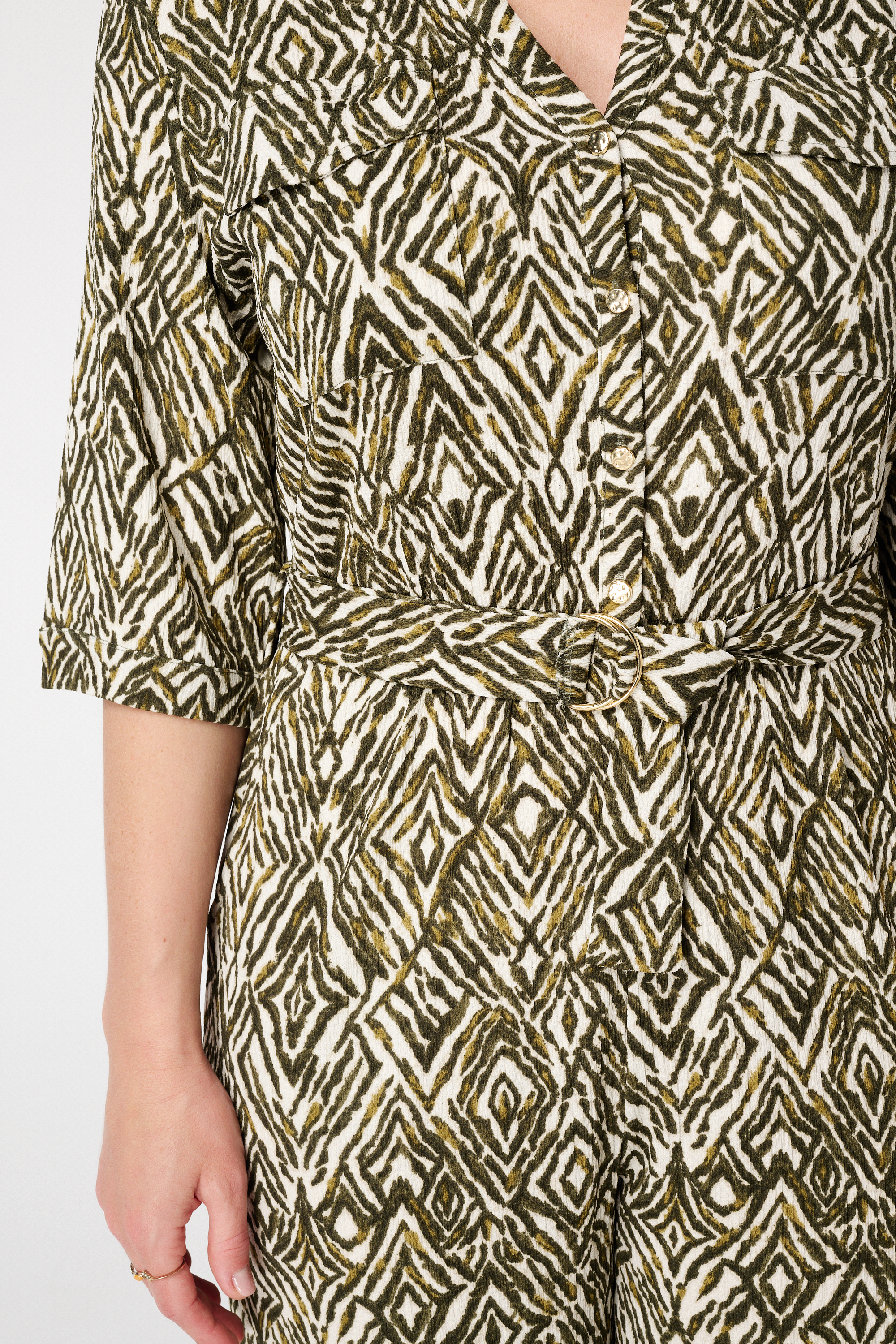 Jumpsuit met print Multi Khaki