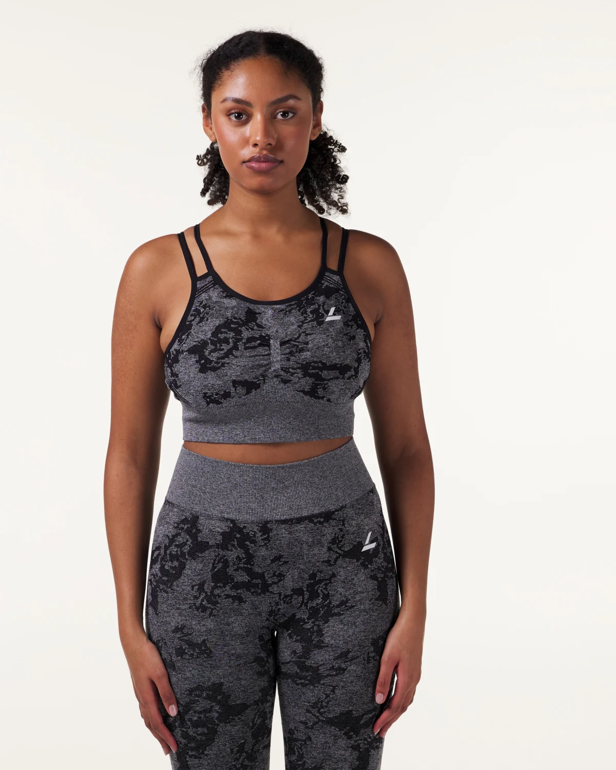 LEVITY Device Seamless Ruch Bra Dk Grey Leo