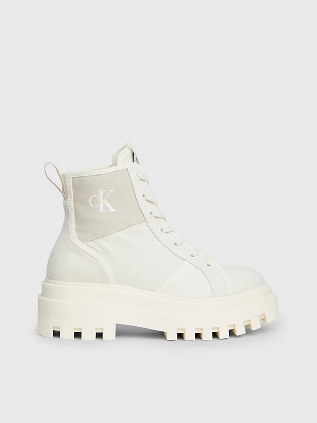 Botas de plataforma de lona