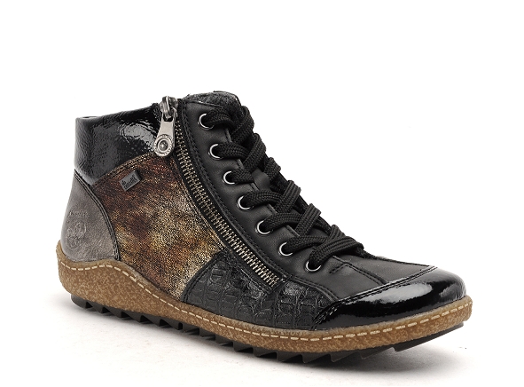 Rieker boots bottine plates femme l7541 noir