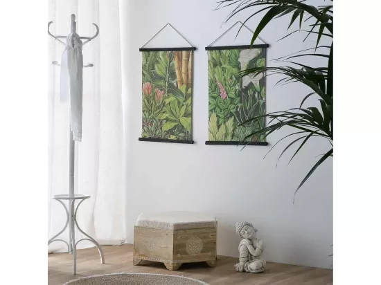 Toile parchemin imprimée sur tissu 55x75x2,5h