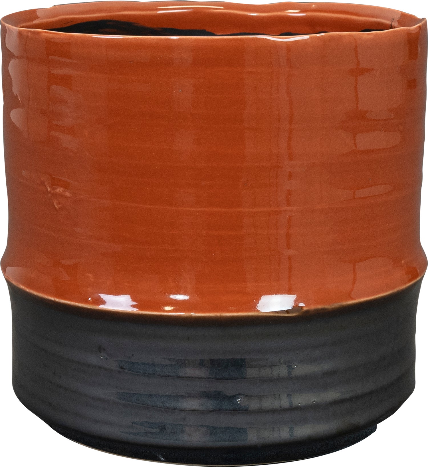 TS bloempot Marlijn bruin / zwart D 19 H 18 cm