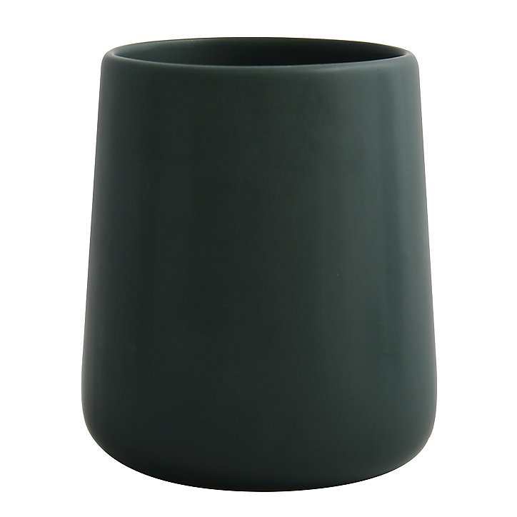 Gobelet MSV Spirella Maonie en céramique coloris vert foncé Ø8,5 x H.10 cm