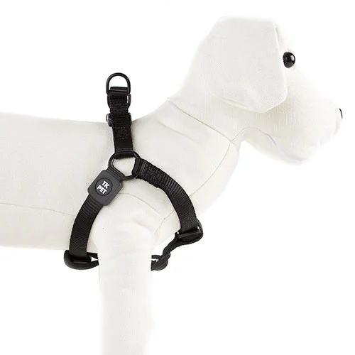 Coleira peitoral TK-Pet Neo Classic em nylon preto para cães