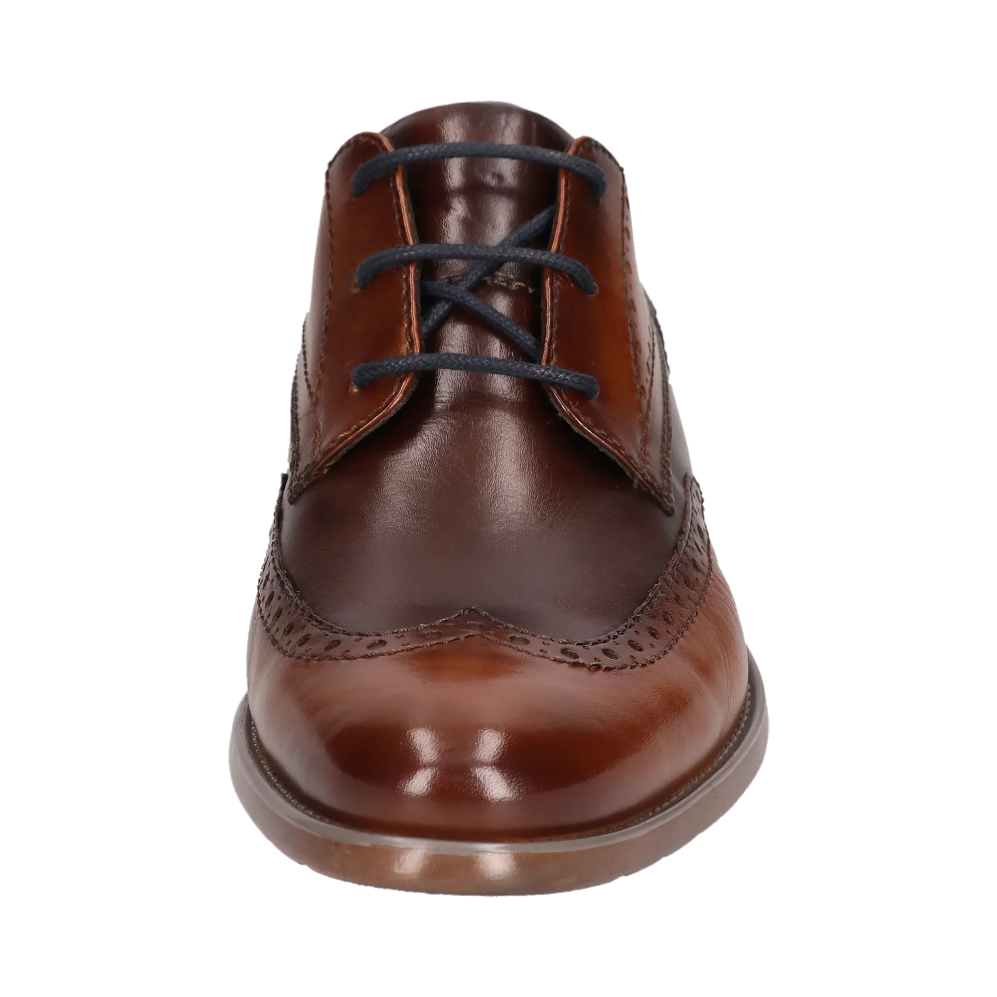 Leder Business Schnürer cognac