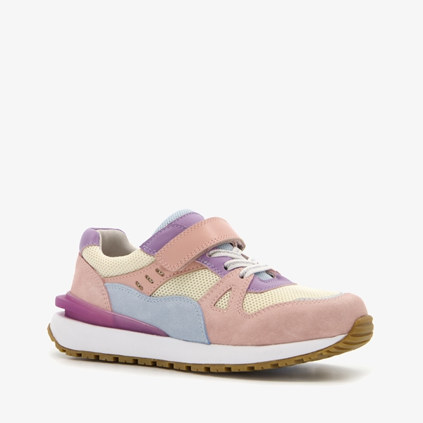 TwoDay leren meisjes sneakers pastel
