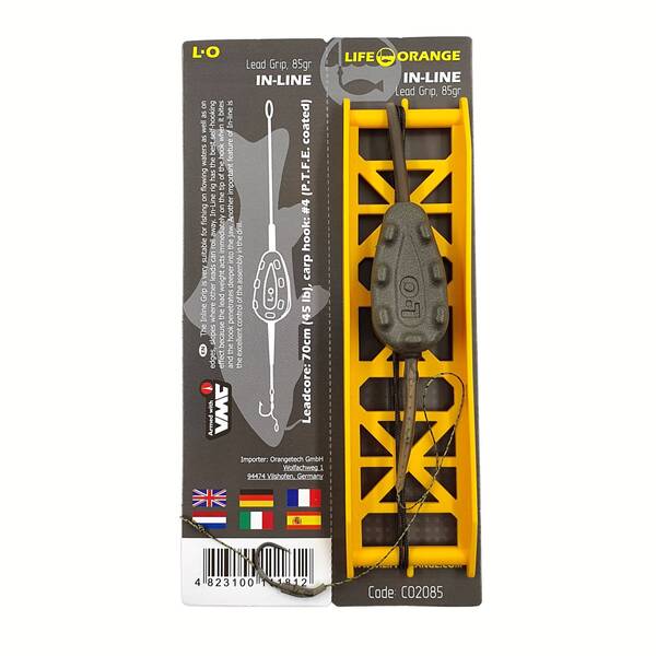 Bas de ligne carpe Life Orange Inline Grip