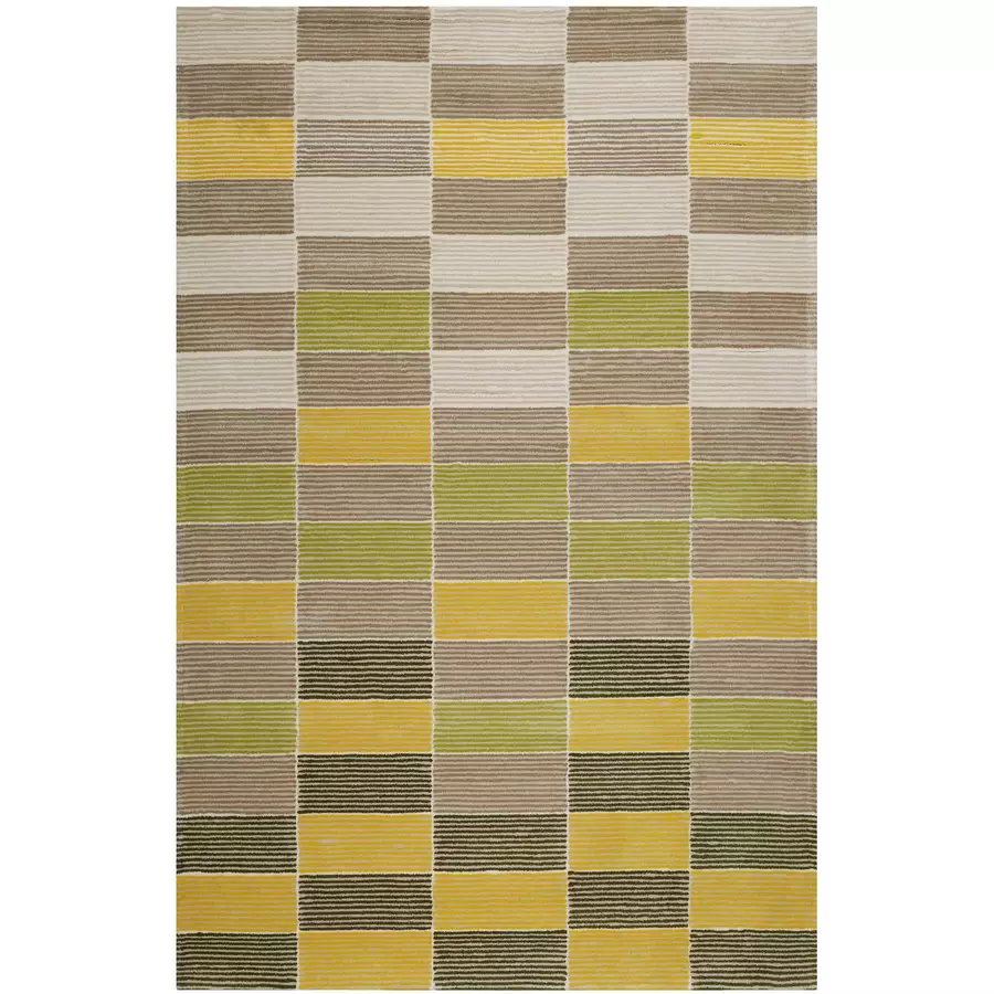 Esprit Kurzflorteppich Fida gelb grün beige