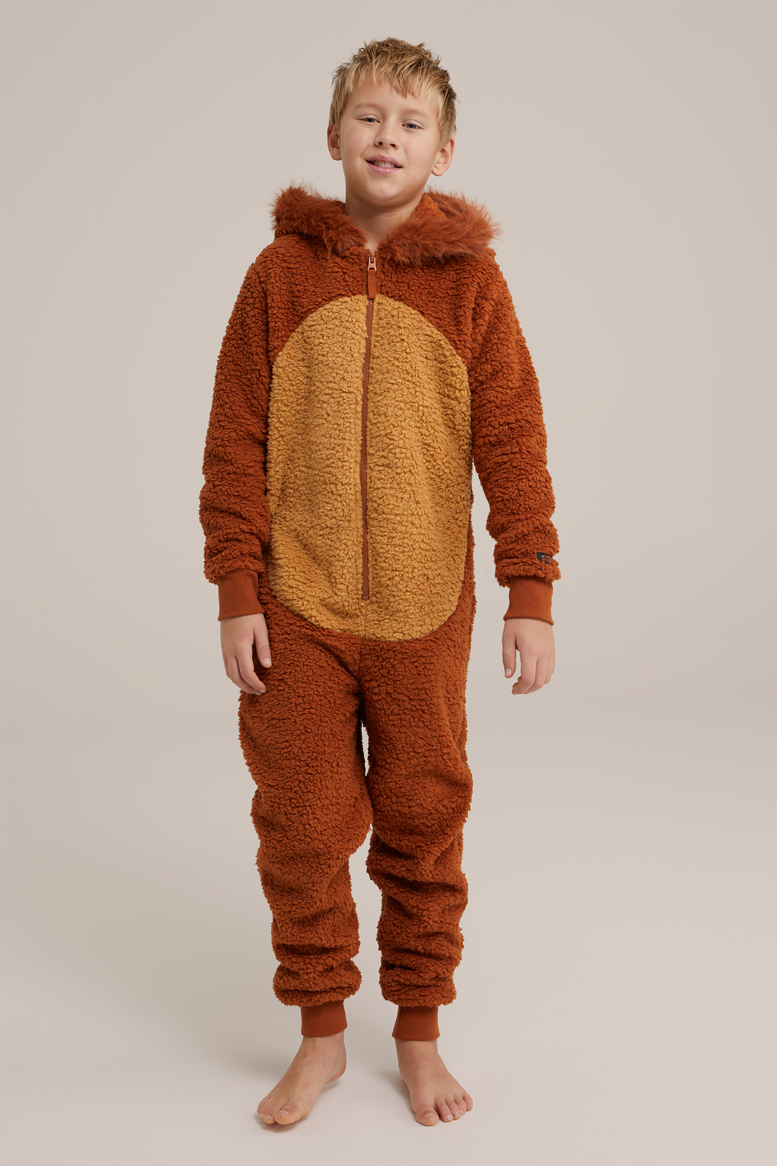 Jongens leeuw-onesie WE Fashion Lichtbruin