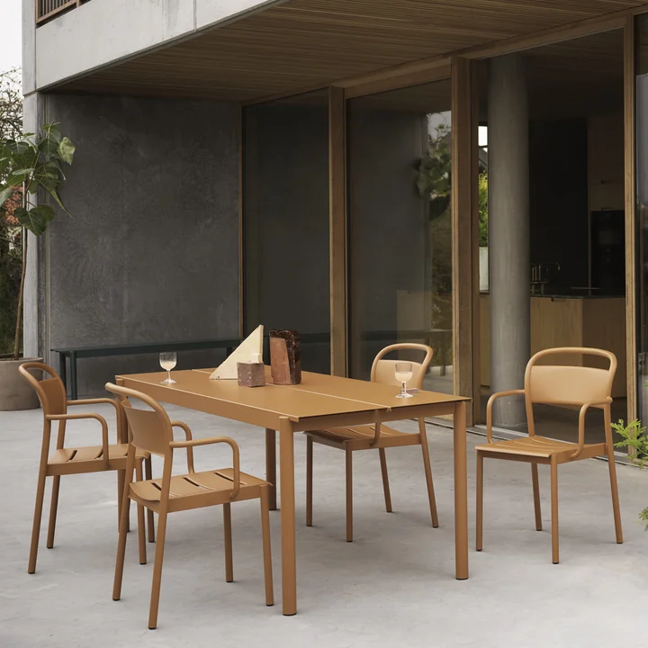 Muuto - Linear Steel Tisch, 200 x 80 cm, schwarz