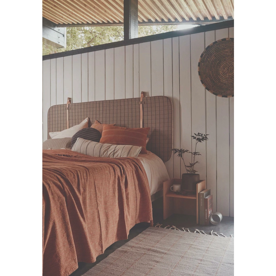 OYOY Decke Gobi - Stripe Bed Cover caramel offwhite