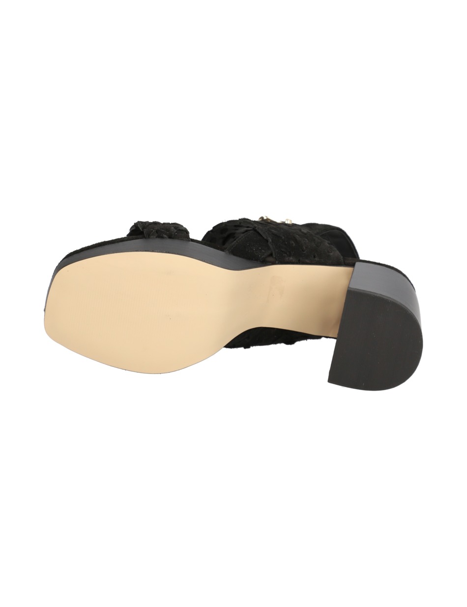 Veloursleder Sandale