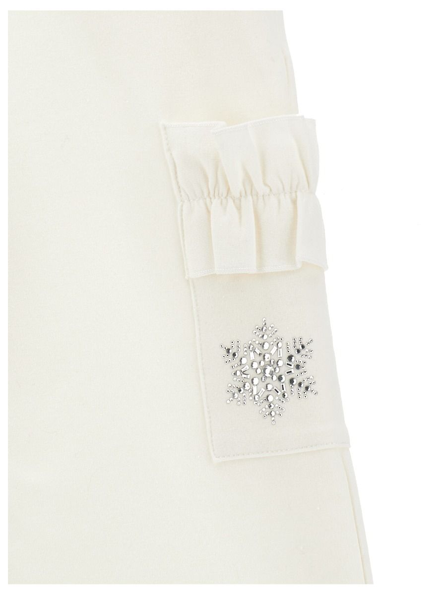 Monnalisa Fleece Trousers With Ruffles