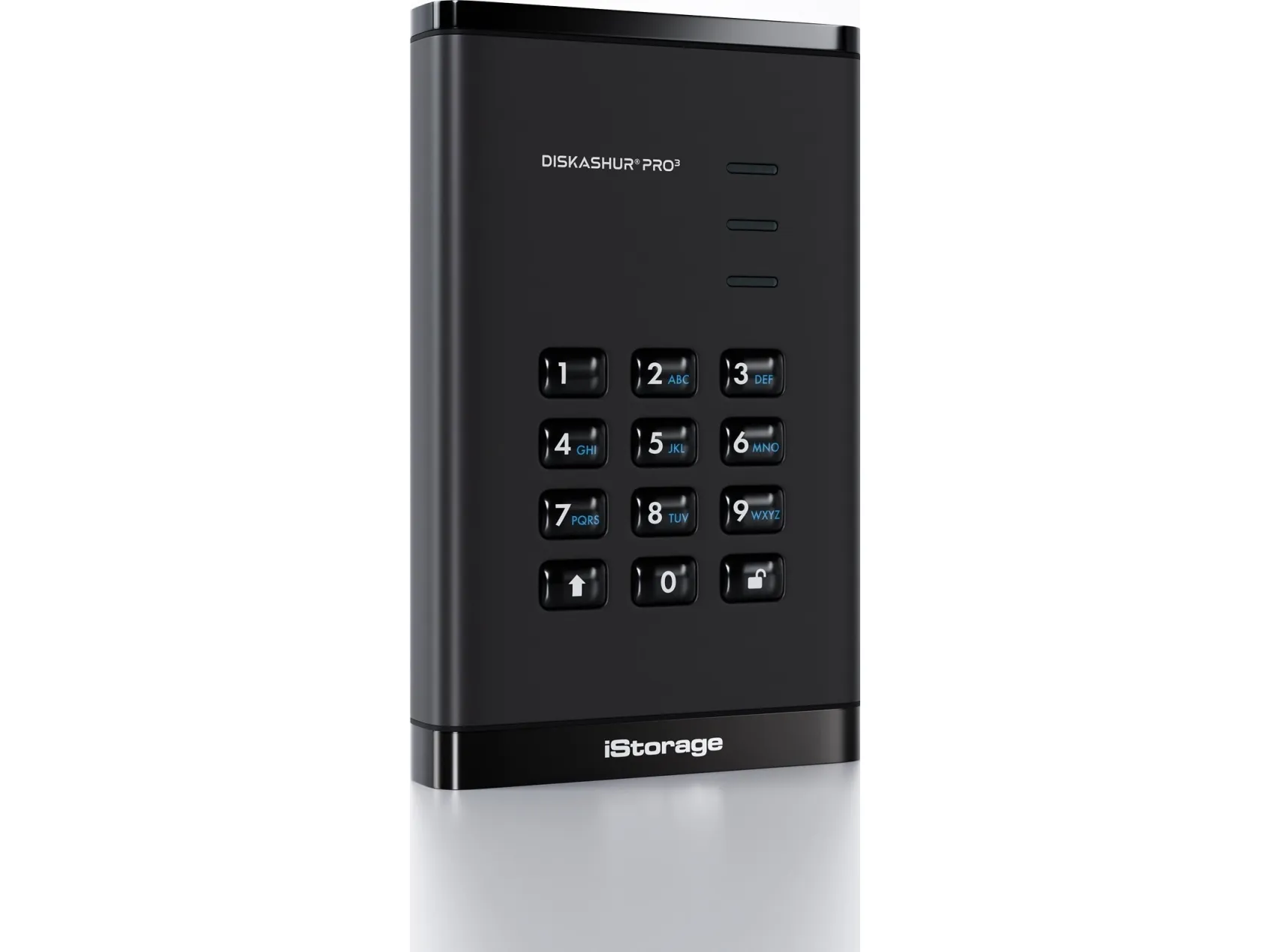 iStorage diskAshur PRO³ - Harddisk - krypteret - 1 TB - ekstern (bærbar) - USB 3.2 Gen 1 (USB-C stikforbindelse) - 256-bit AES-XTS, FIPS 197 PUB, 256-bit AES-CBC, 256-bit AES-ECB - FIPS (Federal Information Processing Standards) - TAA-kompatibel
