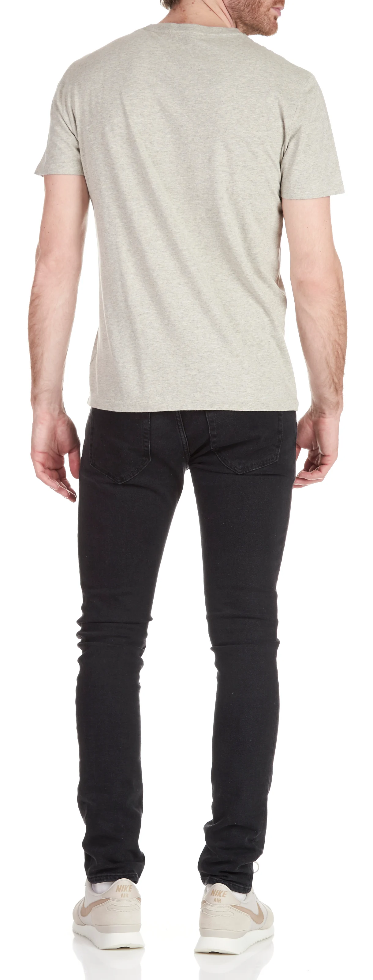 Tee-shirt col rond slim-fit en coton | Beige