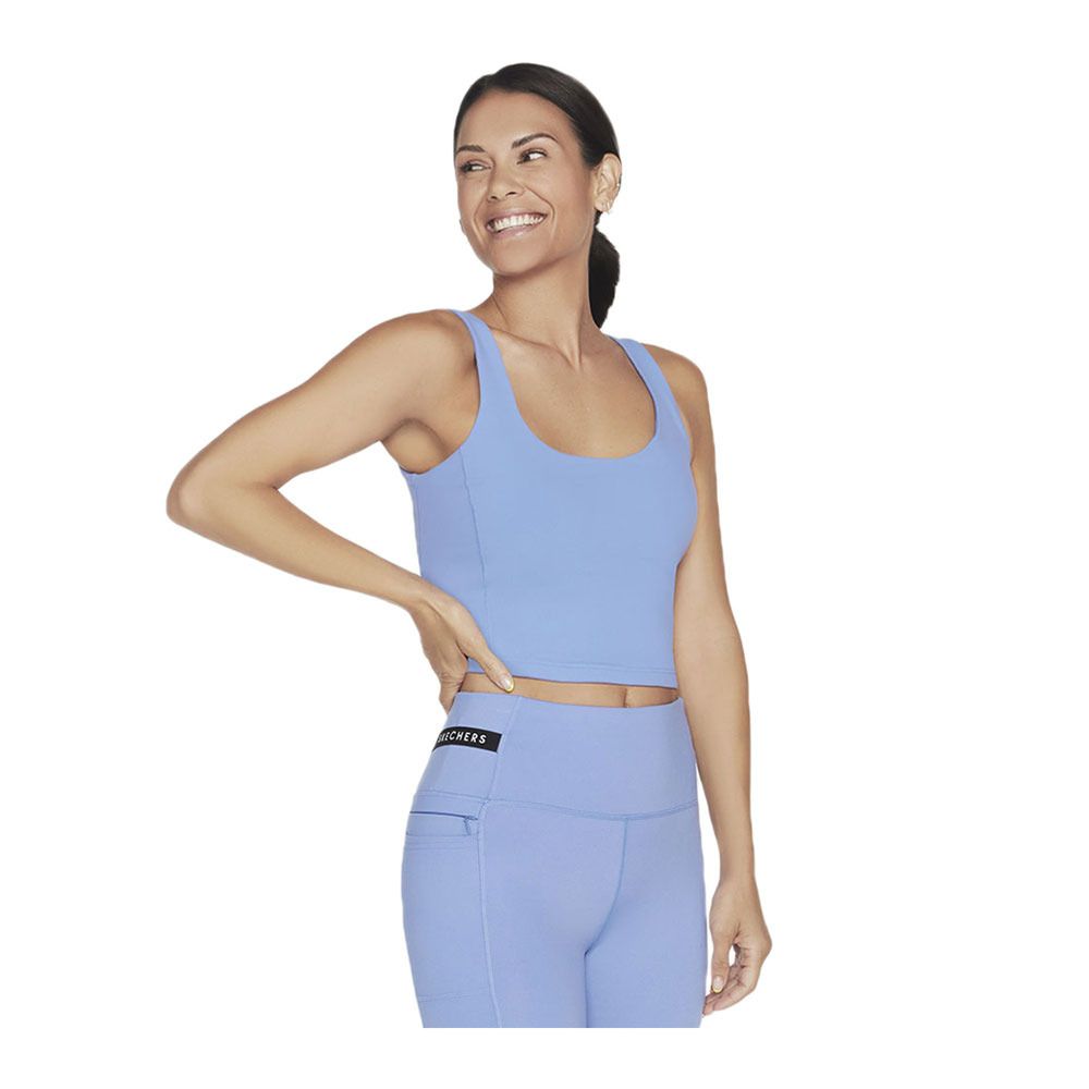 Skechers GOFLEX JOY LONGLINE - Brassière Femme pervenche