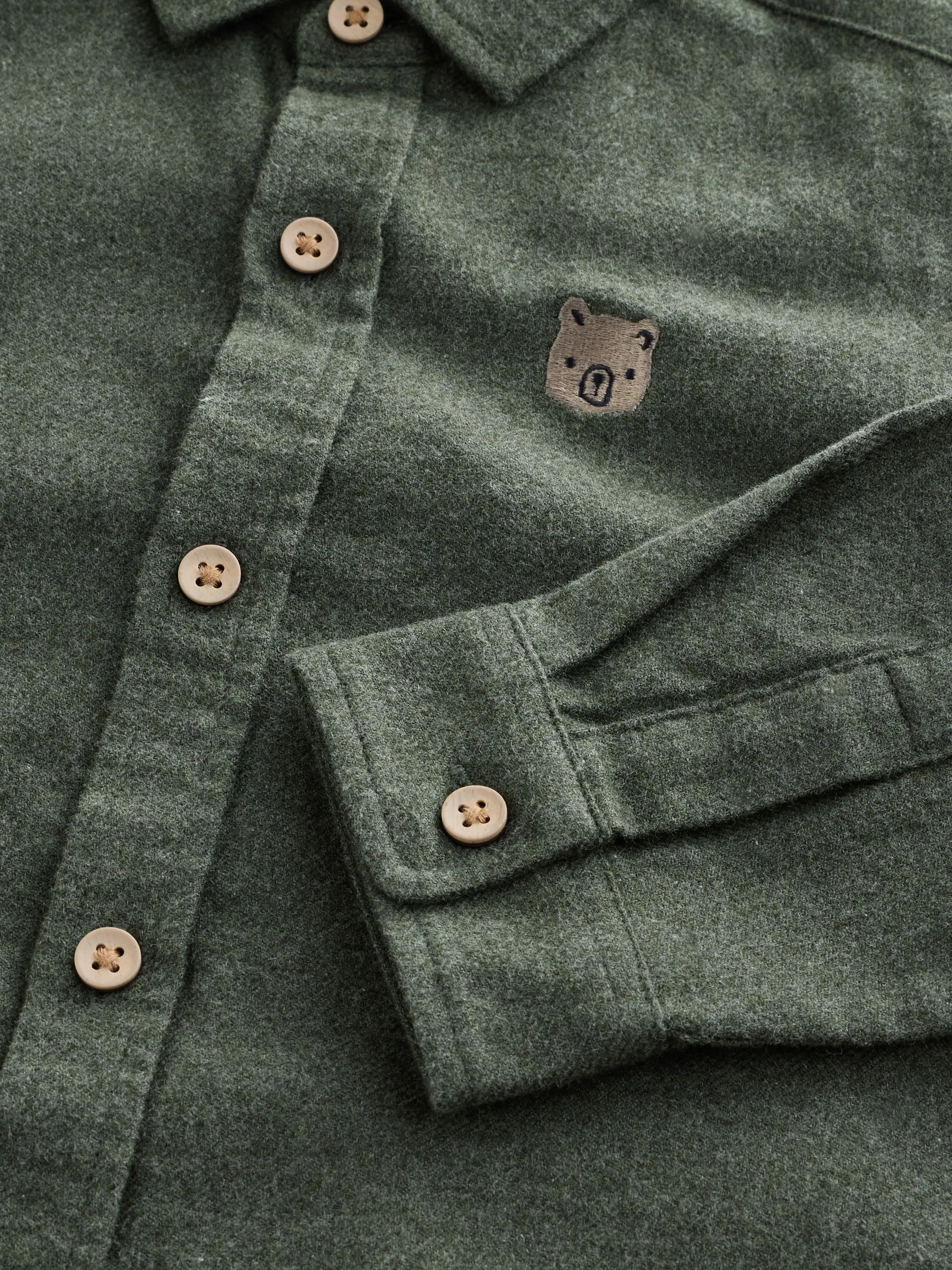 Groen - Shirt met melange-figuren en lange mouwen (3mnd-7jr)