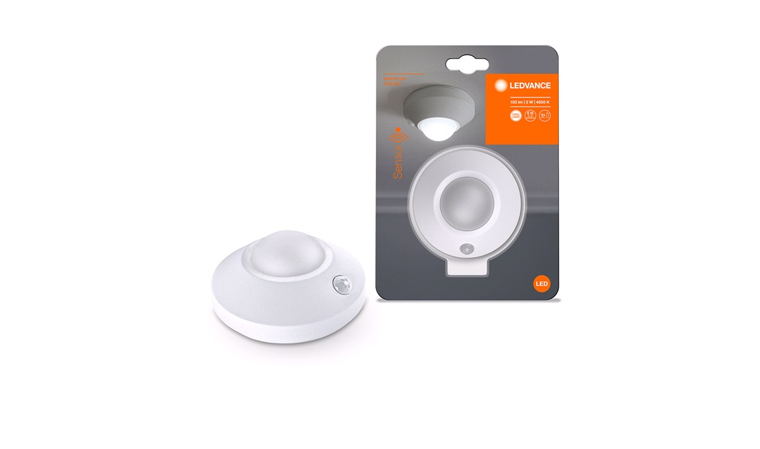 Batteri loftlampe m. sensor Nightlux