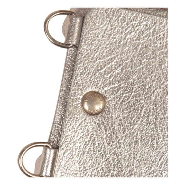 Louvini Coque iphone Lou en cuir métallisé | Doré