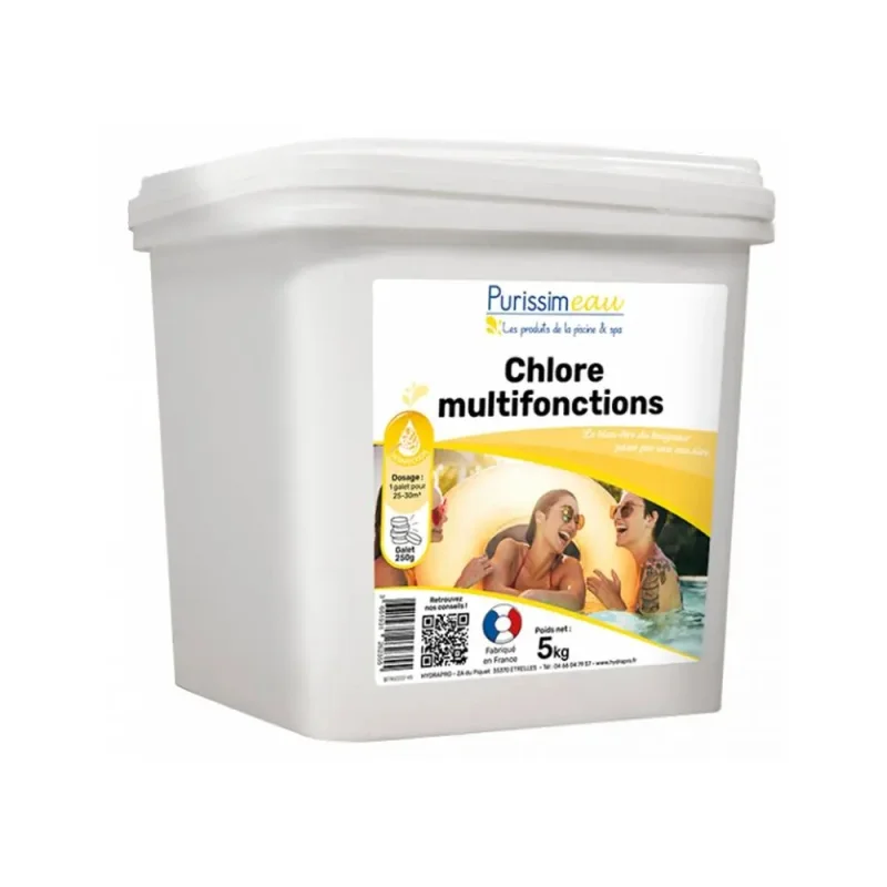 PURISSIMEAU - Chlore multifonctions pour piscine - 5L