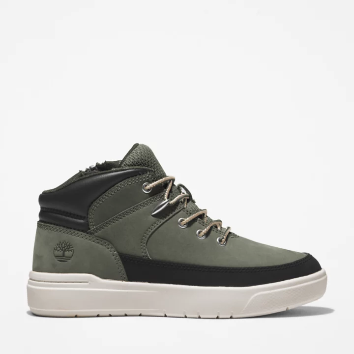 Bota de caminhada Seneca Bay para jovens na cor verde escura.