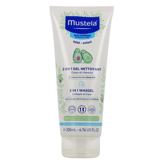 Gel nettoyant pour bébé corps et cheveux Mustela