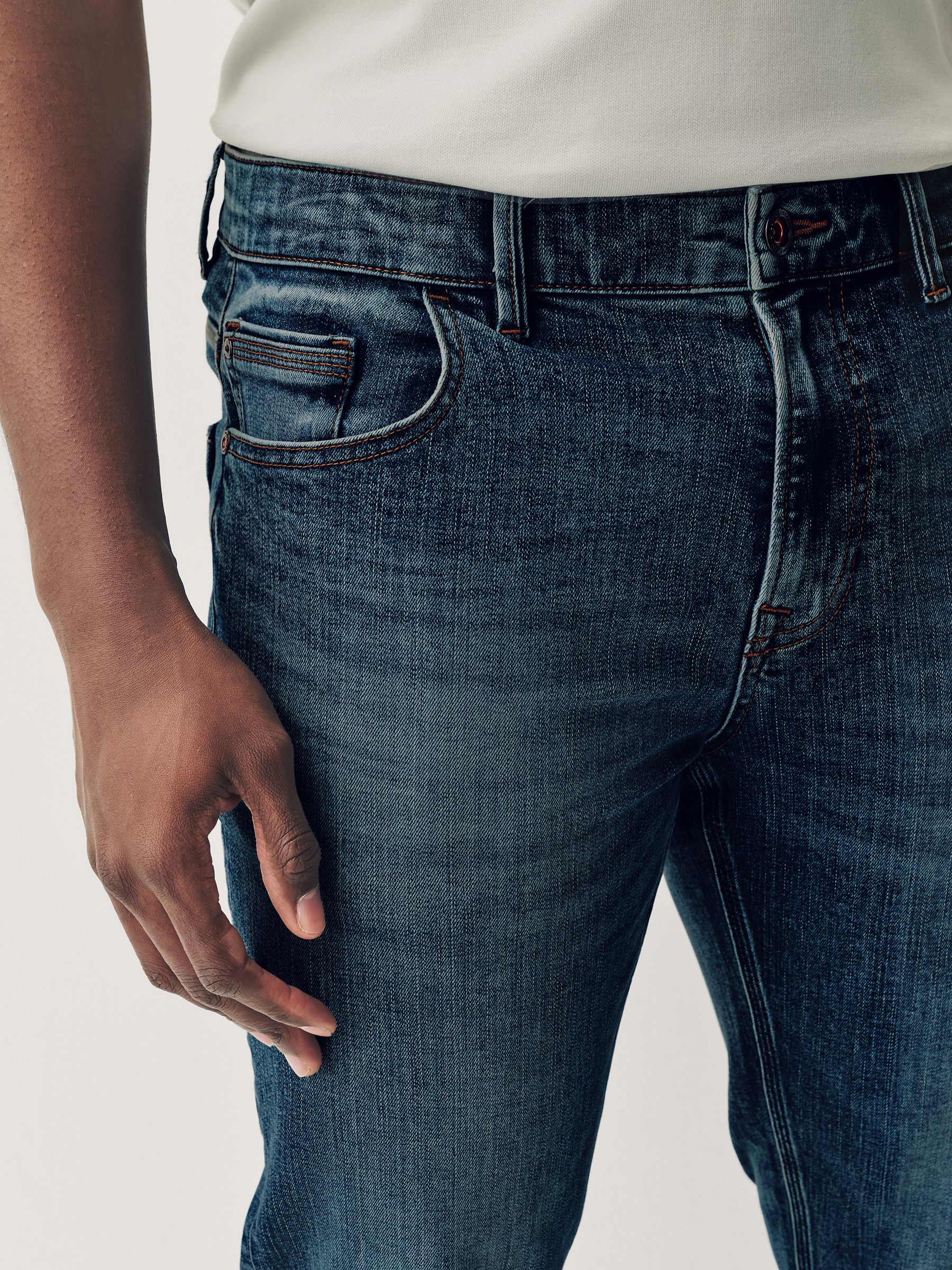 Vintage blauw - Slim Fit - Authentieke stretch denim jeans