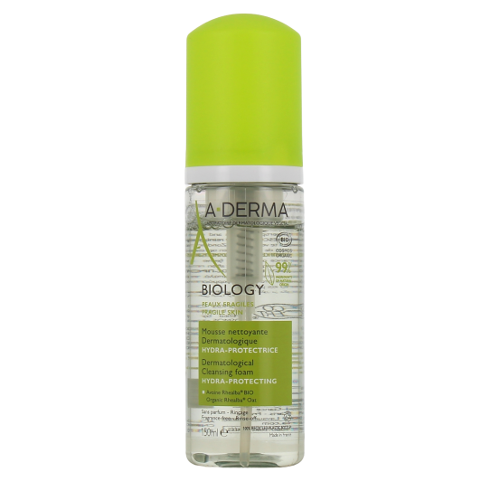 A Derma Biology mousse nettoyante bio - Peaux sensibles, fragiles