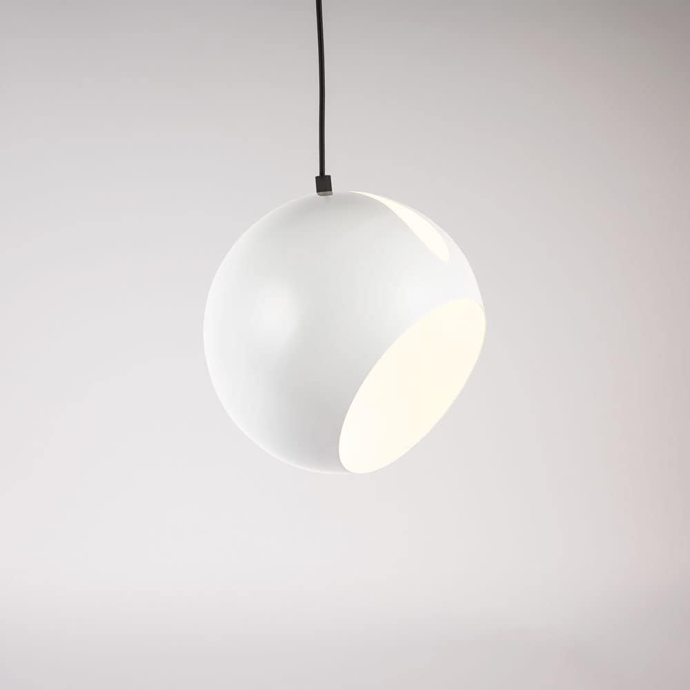 s.luce Ball Galerieleuchte tauschbarer Schirm 5m Abhängung, Farbe:Schwarz, Größe:Ø 30cm, Kabelfarbe:Weiß