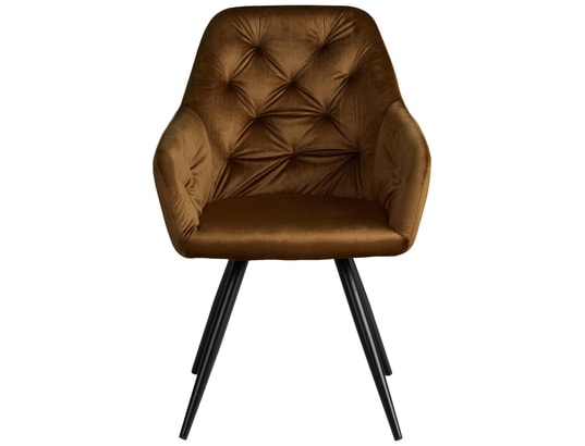HOMESTYLE4U - Meuble de rangement enfant Chaise salle à manger velours marron design moderne