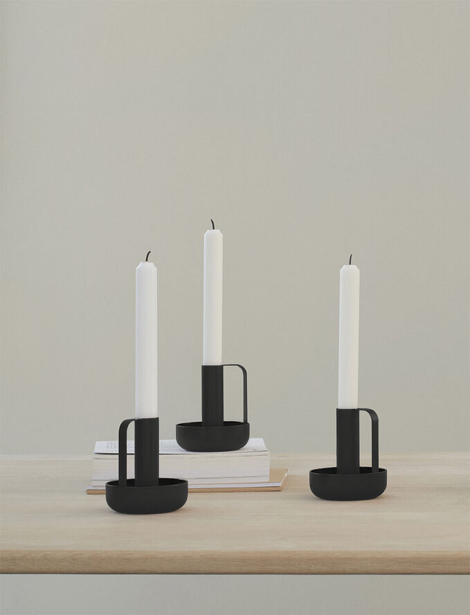 Stelton Ida lysestage black Black