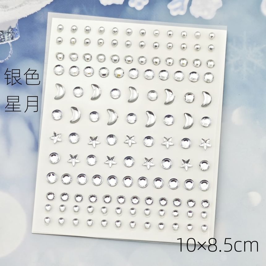 Malnia Home - Star Moon Rhinestone Face Makeup Jewels Sticker