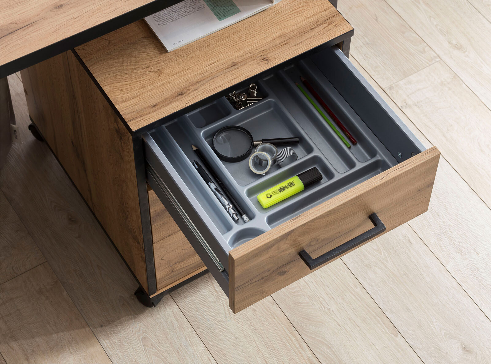 Rollcontainer SERIE2000 40 x 57 cm Eiche Landhaus