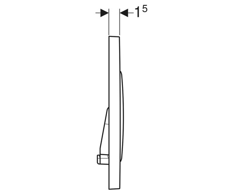 GEBERIT Sigma 20 bedieningsplaat, glanzend witte plaat / glanzend witte knop / chromen sierringen 115.882.KJ.1