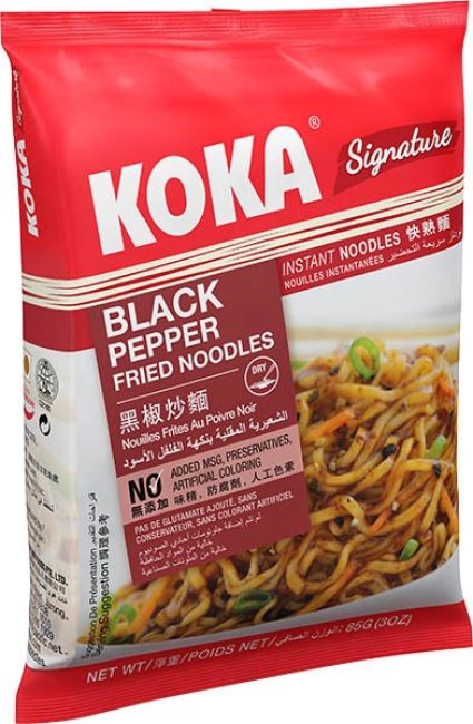 Koka Instant Gebakken Noedels Zwarte Peper (zonder MSG) 85g