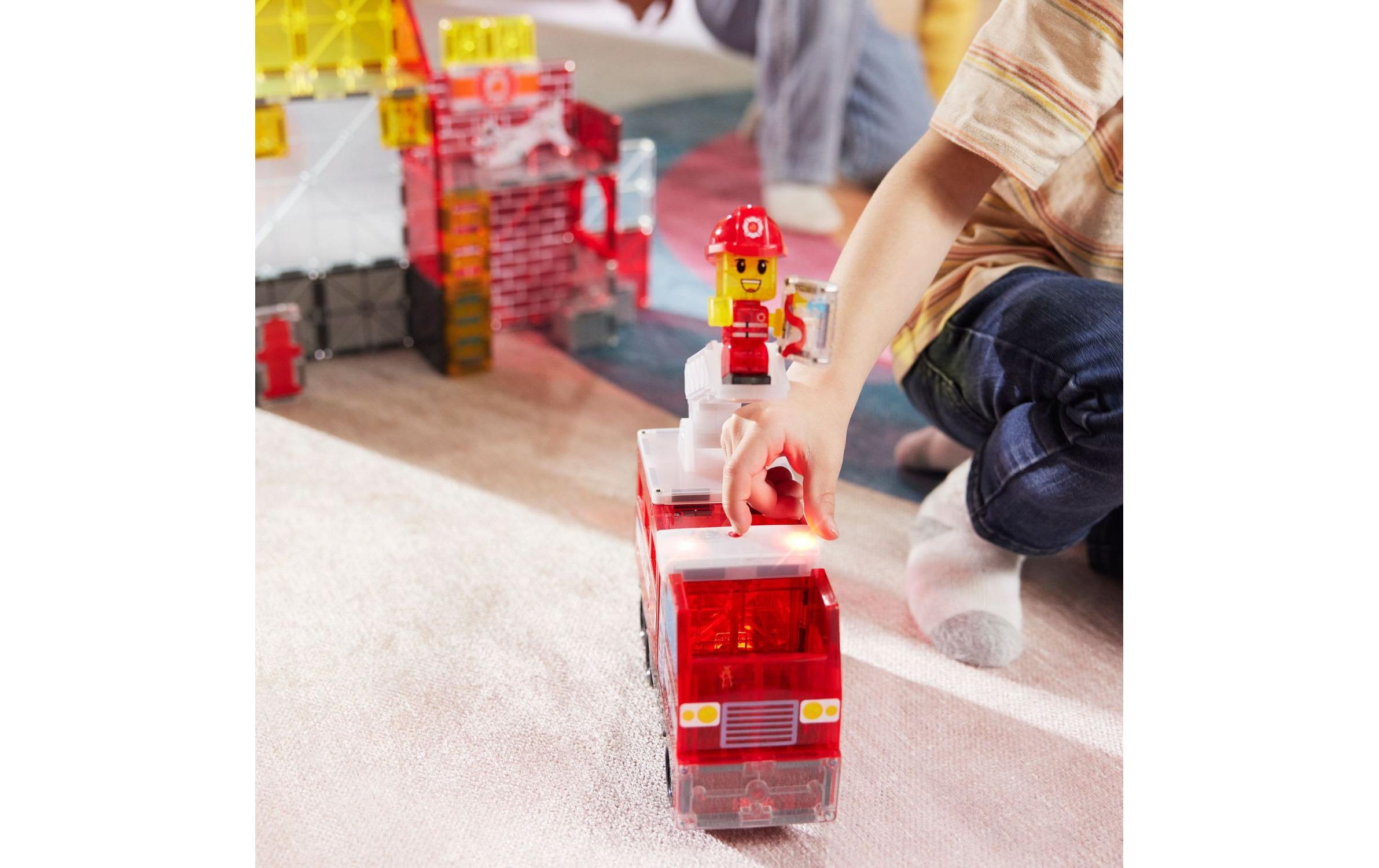 Fire Station 50 TeileBau-Set mit 50 magnetischen Teilen