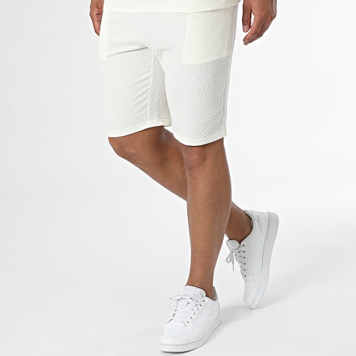 Ensemble Tee Shirt Et Short Jogging Beige