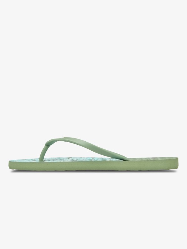 New Viva Printed Tongs Vert Femme
