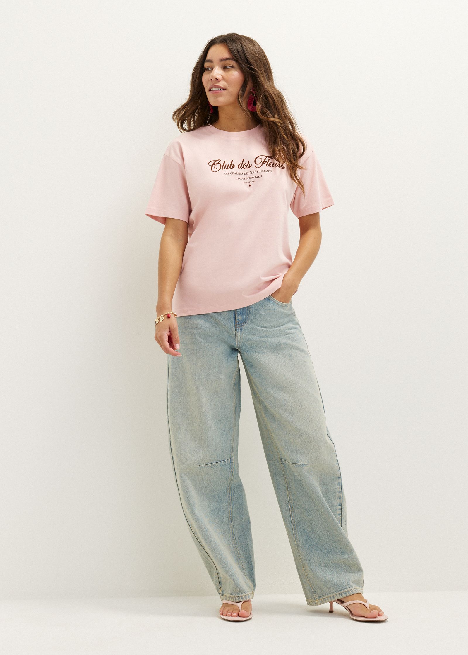 T-shirt met tekstprint