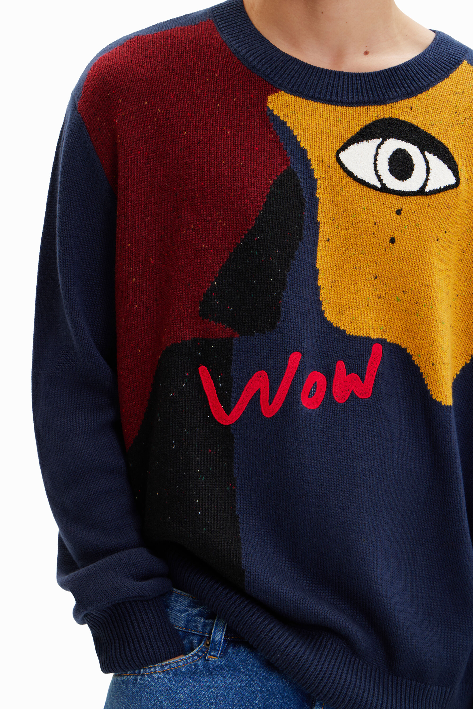 Pull maille fine œil