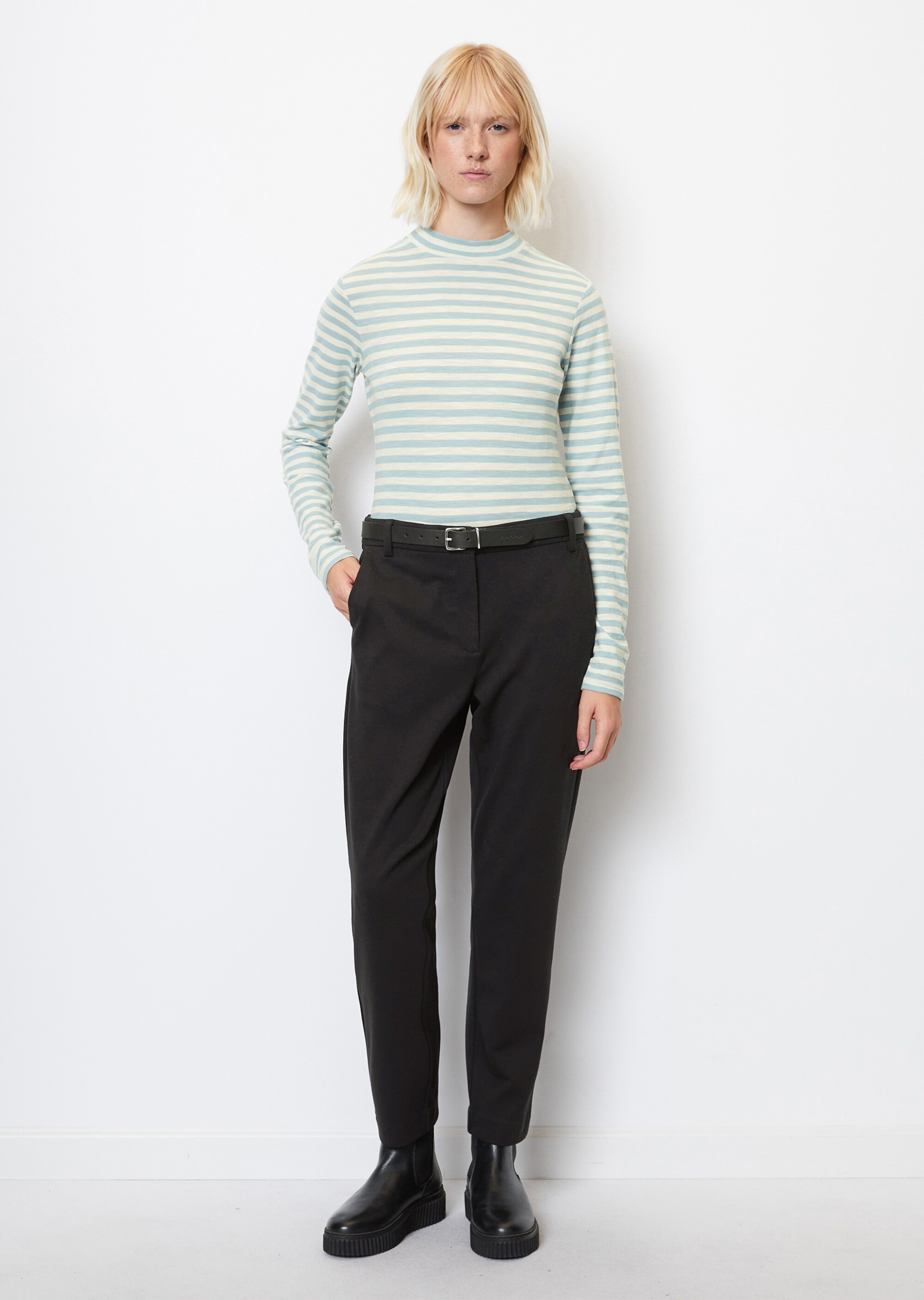 Ringel-Longsleeve regularaus Slubjersey
