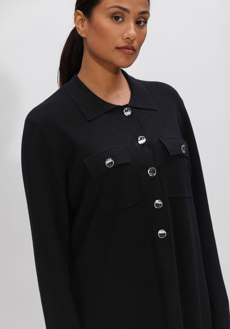 zwarte riani mini jurk strick kleid