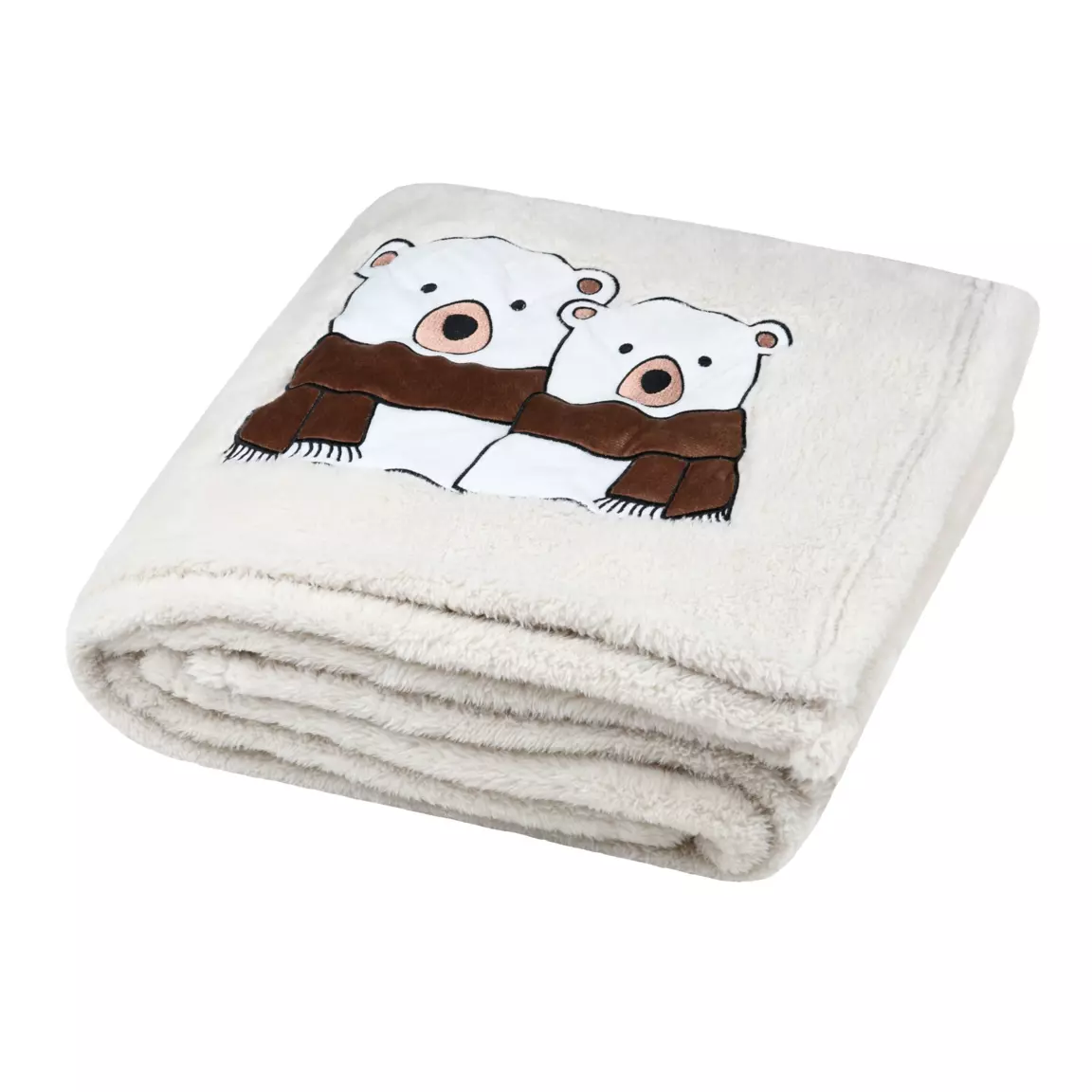 Plaid de Noël (150 cm) Douillet Ecru