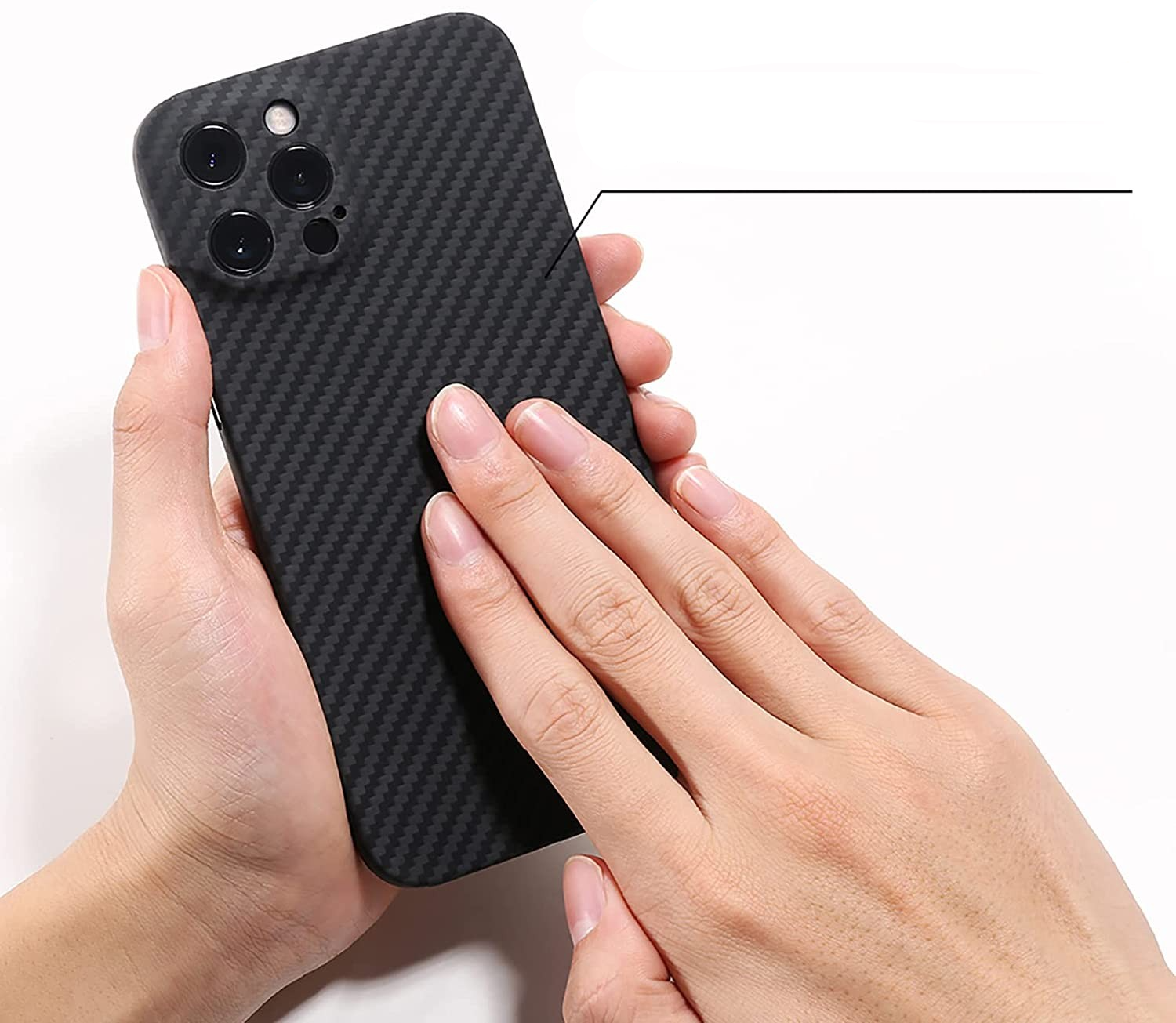 iPhone 14 Pro Max Kevlar Hardcase Schutzhülle Ultrathin - Schwarz